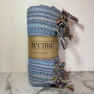 Teema Turkish 100% Cotton Towel Labyrinth Blue
